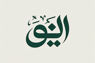 design an arabic logo and arabic calligraphy