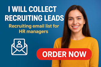 collect recruiting lead generation, recruiting email list for HR managers