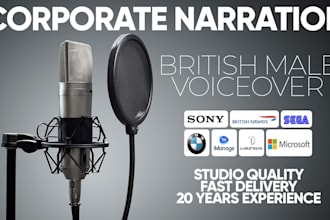 be your british voice over artist for corporate narration videos