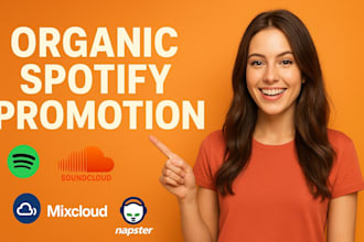 organic spotify promotion soundcloud mixcloud napster music promotion