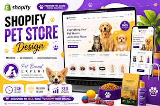 design pet shopify website pet store pet supplies dropshipping store