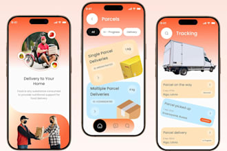 courier delivery app, parcel delivery app, shipping app, logistic app, local