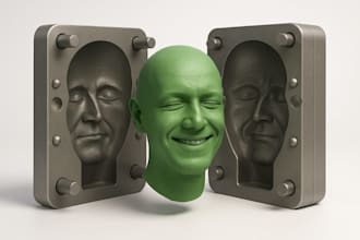 design a mold and 3d model for 3d printing and mold design 3d silicon mold