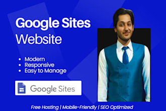 create a professional google sites website or landing page