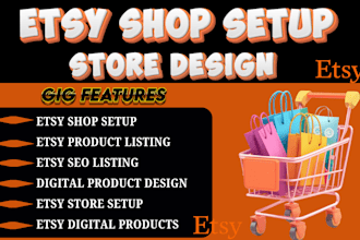 design etsy digital products etsy shop setup etsy store setup etsy seo listing