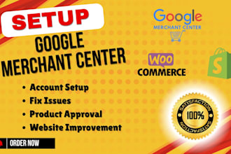 setup google merchant center account and product feed upload
