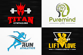 do fitness, gym, sports, health and clothing logo design for business