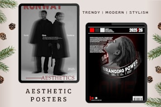 design a restaurant flyer, luxury brochure, or poster graphics
