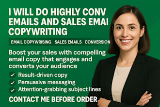 write high converting sales emails marketing copy