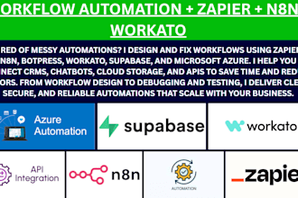 do zapier automation, zap, n8n botpress, microsoft azure, workato, supabase