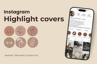 design custom instagram highlight icons for your profile