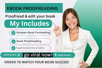 be your book editor and book proofreader