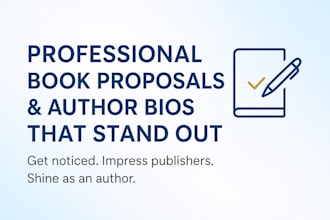 write professional book proposals and author bios that stand out