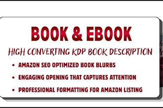 write high converting amazon KDP book description SEO