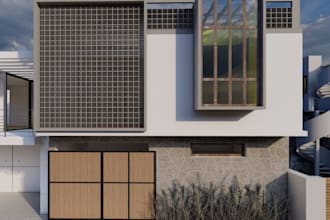 redesign 3d cottage villa house, revit design,3d layout,vr rendering, tiny house