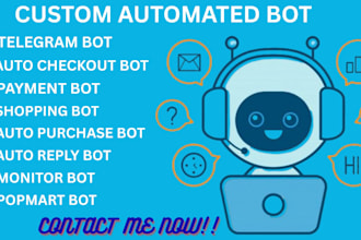 build auto purchase bot, amazon bot, target bot, auto checkout bot, shopping bot