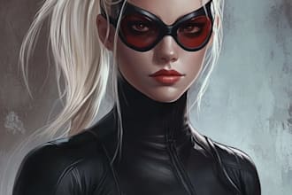 design superhero characters for comics, games, or animation