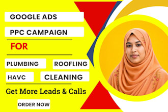 run google ads PPC local business, plumbing, roofling, havc, cleaning in UK, USA