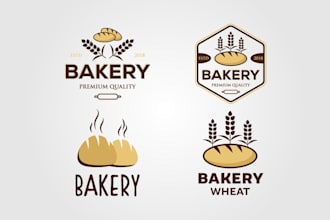 design a vintage bakery logo for your bakery, café, or brand