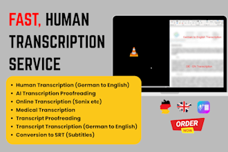 do english to deutsch medical transcription, german to english subtitle en to de