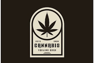 design an elegant vintage cannabis or marijuana badge logo for your brand