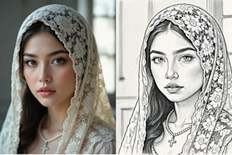 create a realistic pencil portrait from your photo