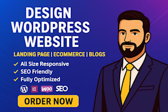 design a fast responsive and SEO friendly wordpress website