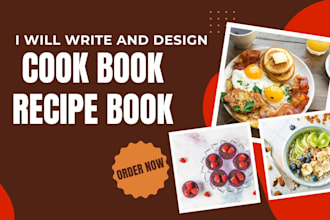 write design format ebook recipe cookbook meal plan recipe book cover design