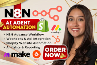 n8n ai agent, n8n automation, n8n shopify workflow, zapier ai automation