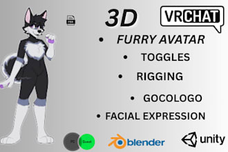 vrchat avatar vrc avatar vrchat furry avatar 3d model