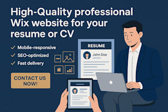 design a personal wix website to showcase your resume