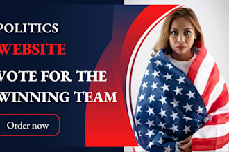 design political election website campaign website, political landing page