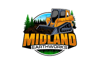 create high quality and beautiful skid steer logo design