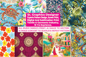 create ai image design fix convert seamless repeat pattern