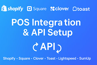 integrate shopify pos square clover pos toast lightspeed sumup pos system api