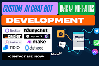 setup socialmedia ai chatbot web platforms with langchain tidio manychat n8n