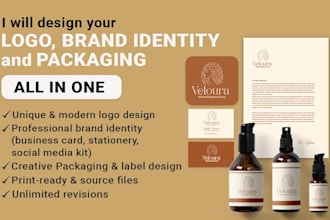 design your logo brand identity and product packaging design