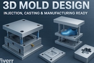 design professional 3d molds injection mold andcasting mold for manufacturing