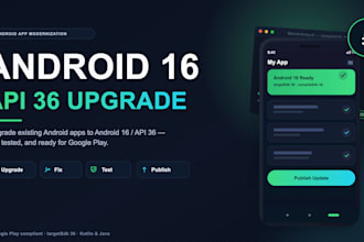 upgrade your android app to android 16 API 36