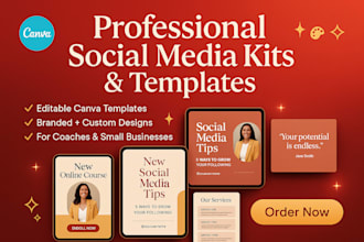 design a social media kit with canva templates for coaches and small businesses