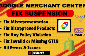 fix google merchant center errors product disapprovals and account suspension