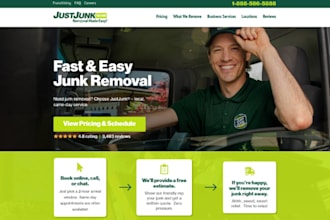 design junk removal website hauling website cleaning website