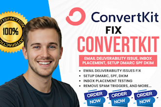 fix convertkit email deliverability issue inbox placement setup dmarc spf dkim