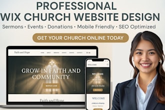design wix church website wix christian website ministry website non profit site
