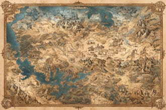 draw custom fantasy map for you