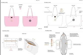 do tech pack bag, bag tech pack, tote bag, backpacking, duffle bag, flat sketch