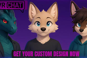 do vrchat anime 3d fursona 3d and 2d model avatar to match your quest