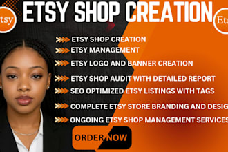 do etsy shop creation etsy setup etsy seo optimization etsy managements