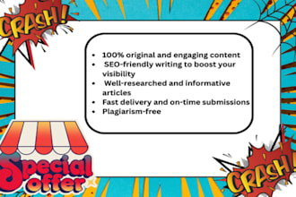write unique and interesting content for you