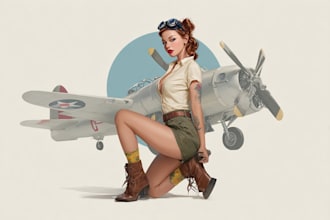 draw a cute and sexy pin up pinup girl